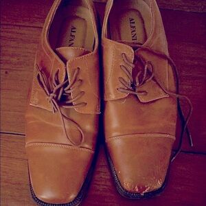 Alfani Men's Tan Leather Oxfords